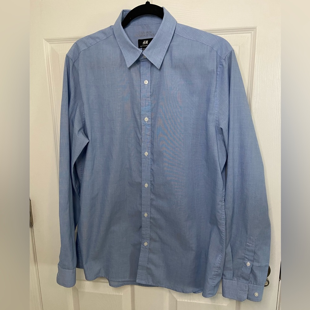 H&M Men’s Button Down Long Sleeve Shirt Size L